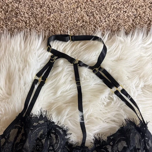 Ann Summers Bonnie Cami Suspenders Black Size Medium - 12 / 14 - Picture 5 of 16